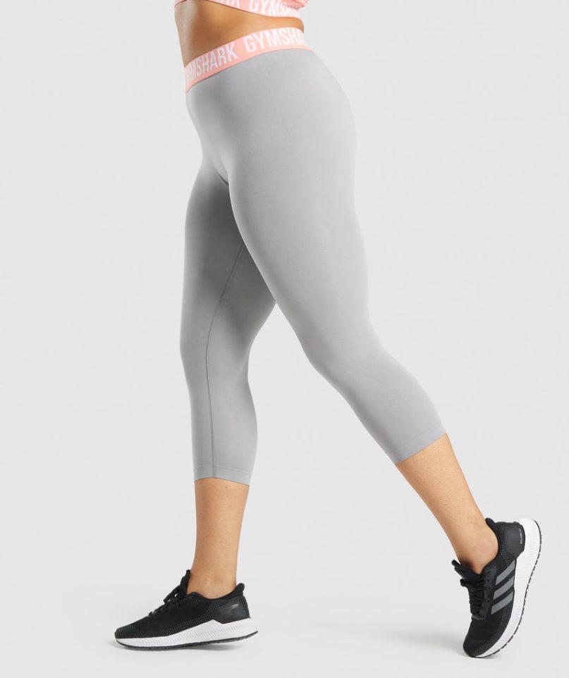 Legginsy Gymshark Fit Seamless Cropped Damskie Głęboka Szare | PL 216JVR